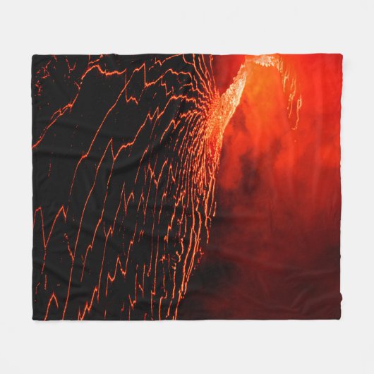 vulkaanuitbarsting fleece deken (Voorkant (Horizontaal))