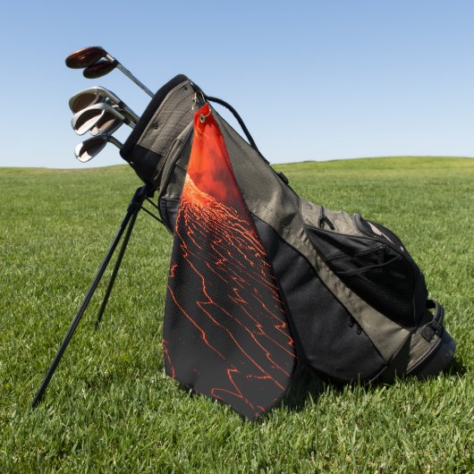 vulkaanuitbarsting golfhanddoek (Groen)