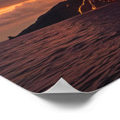 Vulkaanuitbarsting in de oceaan poster (Hoek)