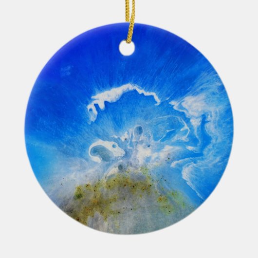 vulkaanuitbarsting keramisch ornament (Voorkant)