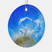vulkaanuitbarsting keramisch ornament (Links)