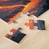 Vulkaanuitbarsting Kinder Legpuzzel (Zijkant)