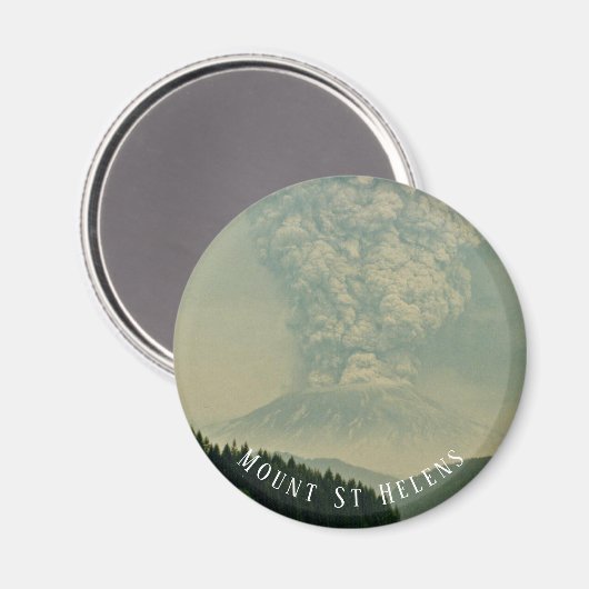 vulkaanuitbarsting op Mount St Helens Magneet (Voorkant / Achterkant)