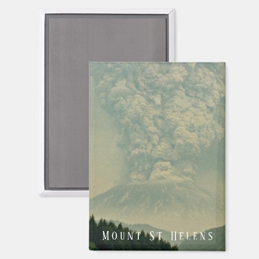 vulkaanuitbarsting op Mount St Helens Magneet (Voorkant / Achterkant)