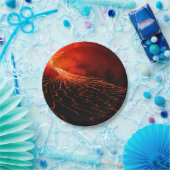 vulkaanuitbarsting papieren bordje (Feest)