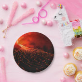 vulkaanuitbarsting papieren bordje (Feest)