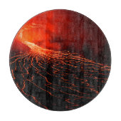 vulkaanuitbarsting snijplank (Voorkant)