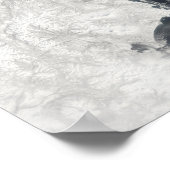 Vulkaanuitbarstingen in het centrum van het schier poster (Hoek)