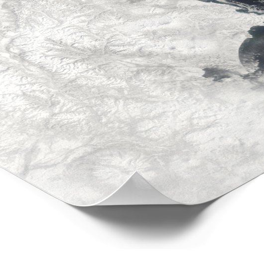 Vulkaanuitbarstingen in het centrum van het schier poster (Hoek)