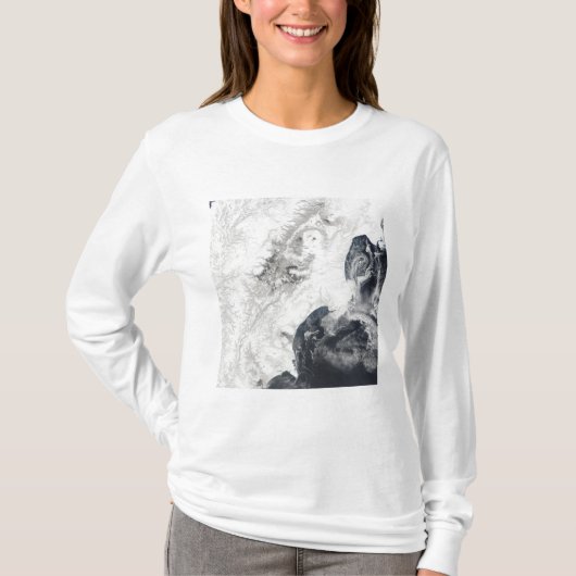 Vulkaanuitbarstingen in het centrum van het schier t-shirt (Voorkant)