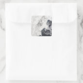 Vulkaanuitbarstingen in het centrum van het schier vierkante sticker (Tas)