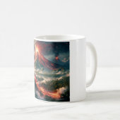 vulkaanuitbarstingen koffiemok (Voorkant rechts)