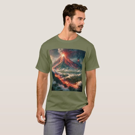 vulkaanuitbarstingen t-shirt (Voorkant volledig)