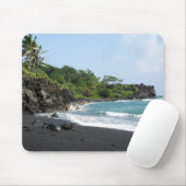 Vulkaanzandstrand op Hawaii mousepad Muismat (Met muis)