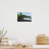 Vulkaanzandstrand op het poster Hawaï (Keuken)