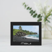 Vulkaanzandstrand op Maui-briefkaart Briefkaart (Staand voorkant)