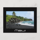 Vulkaanzandstrand op Maui-briefkaart Briefkaart (Voorkant)