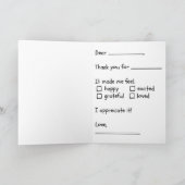 Vulkaart bedankje van kind in bedankkaart (Binnen)