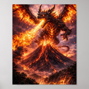 Vulkan Draak Uitbarsting Poster