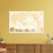 Vulkane, Koralleninseln Atlas Map Canvas Afdruk (Insitu (Woonkamer))