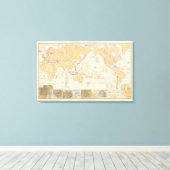 Vulkane, Koralleninseln Atlas Map Canvas Afdruk (Insitu (Houten vloer))