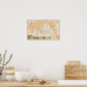 Vulkane, Koralleninseln Atlas Map Poster (Keuken)