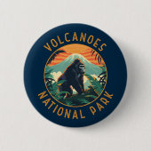 Vulkanen Nationaal Park Rwanda Retro Noodlijdend Ronde Button 5,7 Cm (Voorkant)