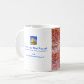 Vulkanen schilderen te natuur kunstschoonheid koffiemok (Voorkant links)