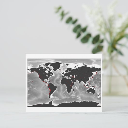 Vulkanen van de Wereld - Molenprojectie Briefkaart (Staand voorkant)