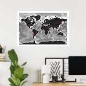 Vulkanen van de Wereld - Molenprojectie Poster (Thuiskantoor)