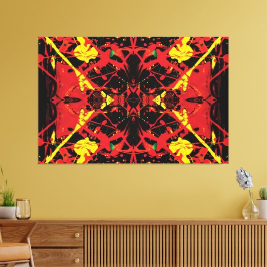 Vulkanisch centrum spat 60x40 canvas afdruk (Insitu (Woonkamer))