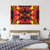 Vulkanisch centrum spatten 60x40 canvas afdruk (Insitu (Slaapkamer))