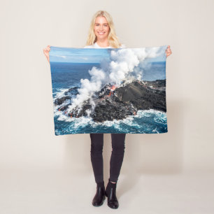 Vulkanisch Eiland Fleece Deken