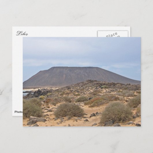 Vulkanisch eiland Lobos Briefkaart (Voorkant / Achterkant)