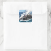 Vulkanisch Eiland Vierkante Sticker (Tas)
