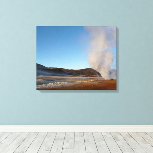 Vulkanisch IJsland canvas landschap print (Insitu (Houten vloer))