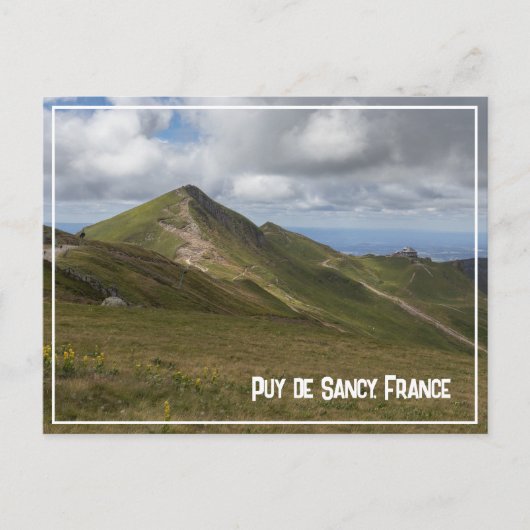 Vulkanisch landschap Puy de Sancy, Frankrijk Feestdagenkaart (Voorkant)