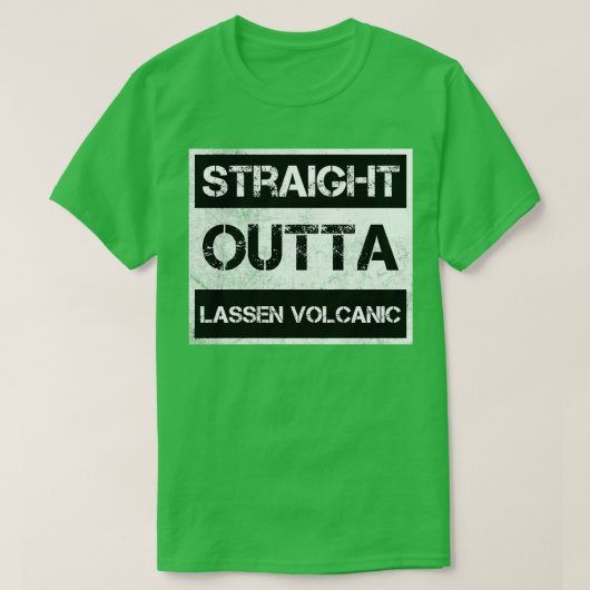 Vulkanisch nationaal park Lassen Vinta T-shirt (Design voorkant)