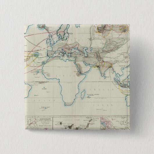 Vulkanische actie vierkante button 5,1 cm (Voorkant)