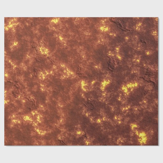 Vulkanische hete lavemaanoppervlakte cadeaupapier (Vlak)