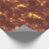 Vulkanische hete lavemaanoppervlakte cadeaupapier (Hoek)