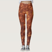 Vulkanische hete lavemaanoppervlakte leggings (Voorkant)