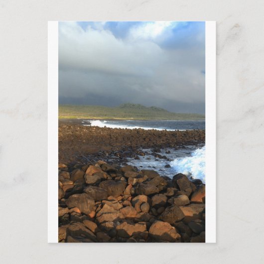 vulkanische kustlijn van de Galapagos-eilanden Briefkaart (Voorkant)