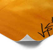 Vulkanische Puls - Rode en Amber Abstracte Uitbars Poster (Hoek)