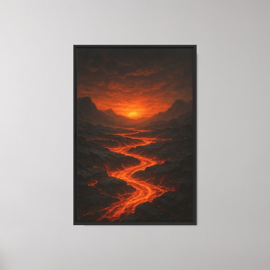 vulkanische schemering canvas afdruk (Voorkant)