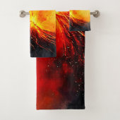 Vulkanische uitbarsting Abstracte kunst Bad Handdoek (Insitu)