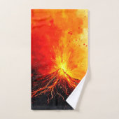Vulkanische uitbarsting Abstracte kunst Bad Handdoek (Handdoek)