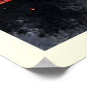 Vulkanische uitbarsting Abstracte kunst Poster (Hoek)