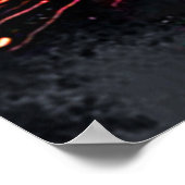 Vulkanische uitbarsting Abstracte kunst Poster (Hoek)