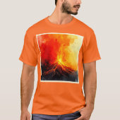 Vulkanische uitbarsting Abstracte kunst T-shirt (Voorkant)